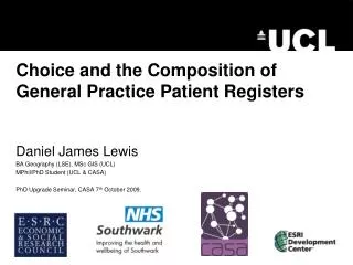 Choice and the Composition of General Practice Patient Registers