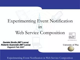Experimenting Event Notification in Web Service Composition