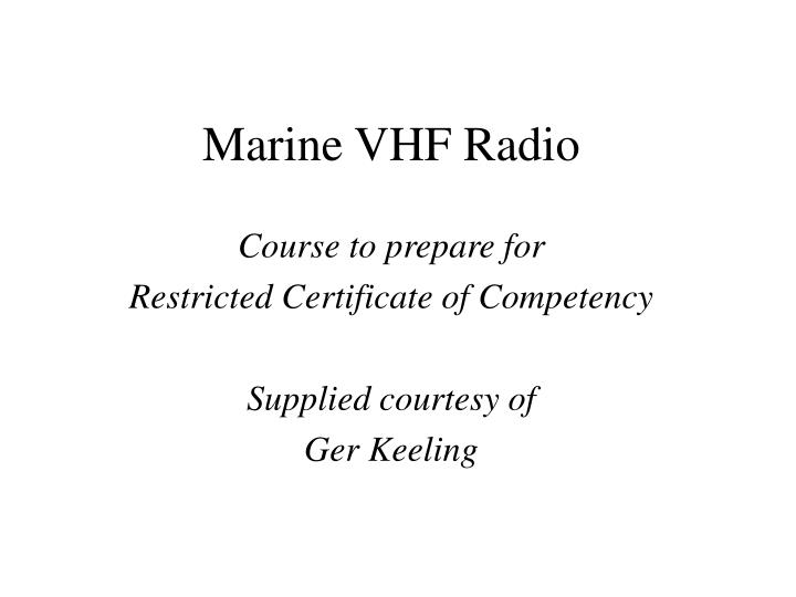 marine vhf radio
