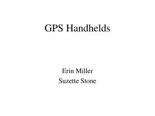 GPS Handhelds