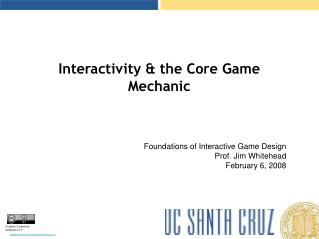 Interactivity &amp; the Core Game Mechanic