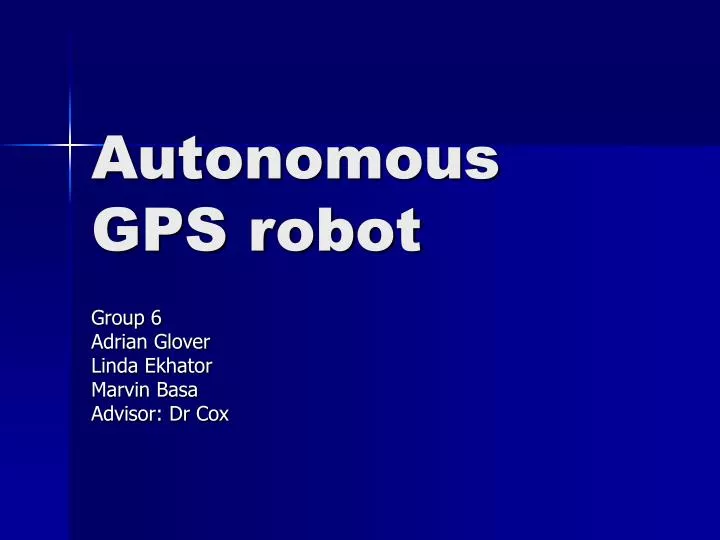 autonomous gps robot