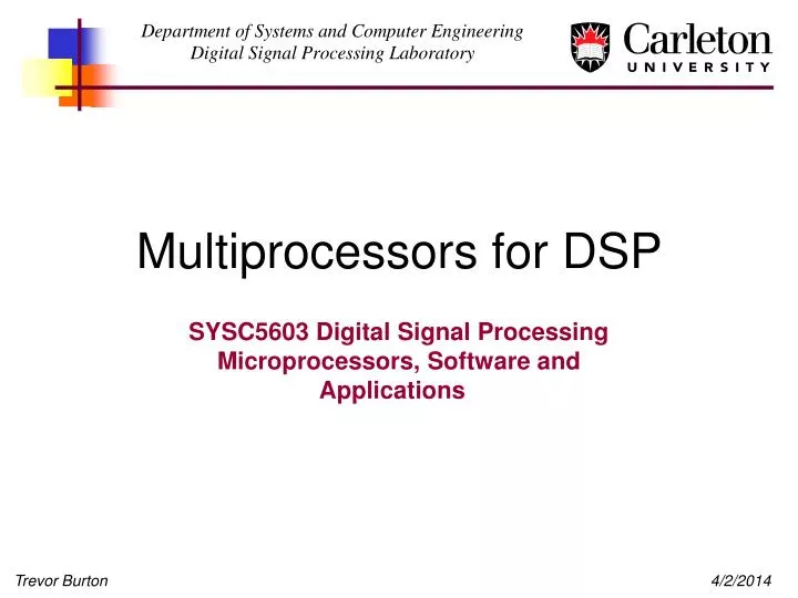 multiprocessors for dsp