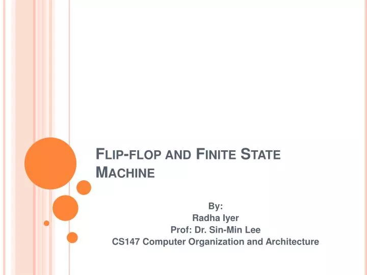 flip flop and finite state machine