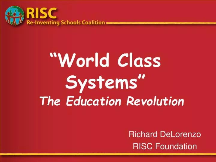 world class systems the education revolution