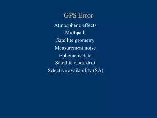 GPS Error