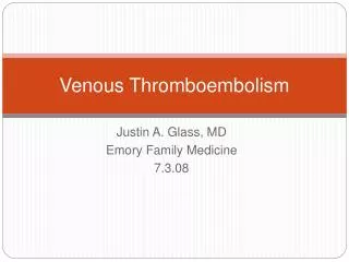 Venous Thromboembolism