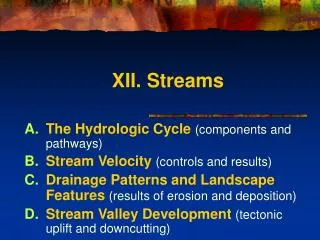 XII. Streams