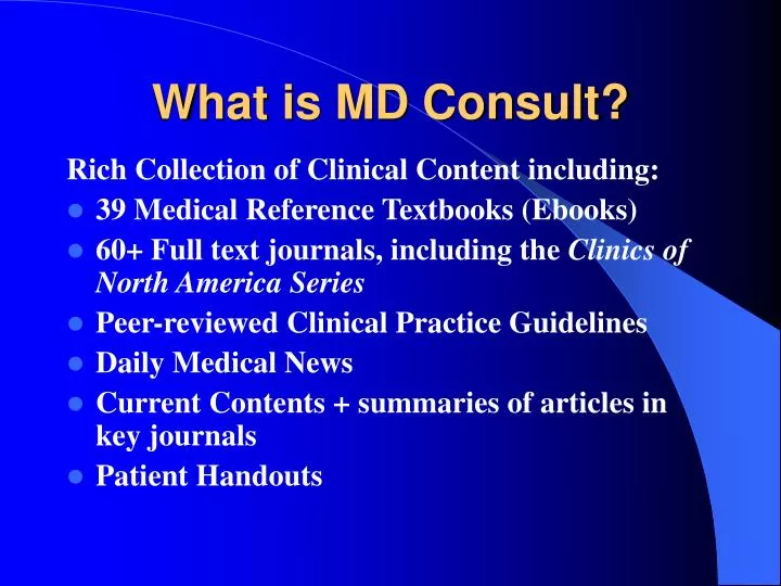 what is md consult