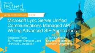 Microsoft Lync Server Unified Communications Managed API: Writing Advanced SIP Applications
