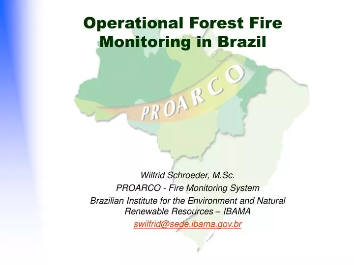 operational forest fire monitoring in brazil
