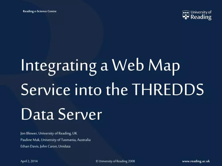 integrating a web map service into the thredds data server