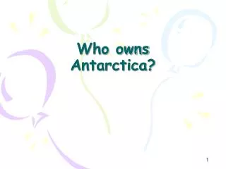 Who owns Antarctica?
