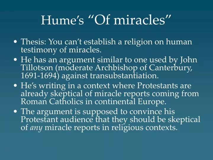 hume s of miracles