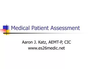 Medical Patient Assessment