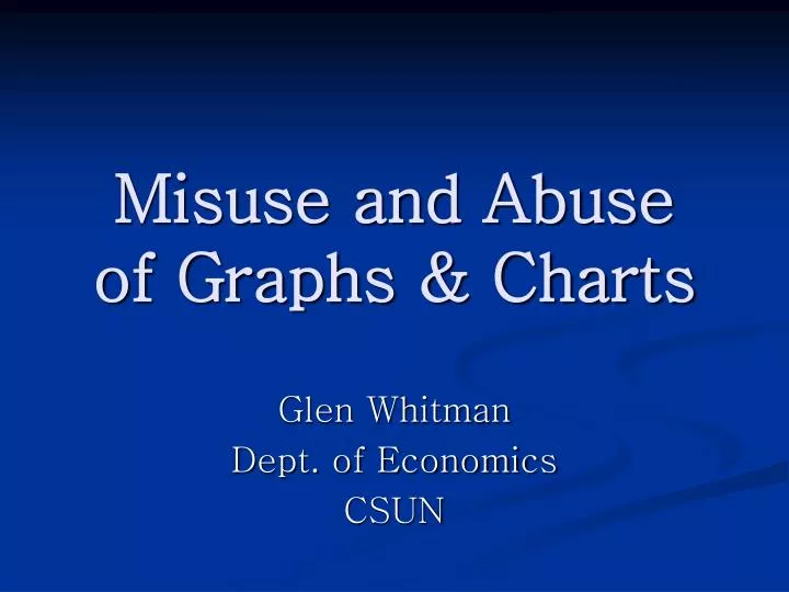 misuse and abuse of graphs charts