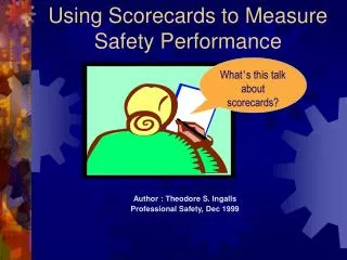 Using Scorecards to Measure Safety Performance
