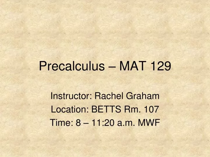 precalculus mat 129