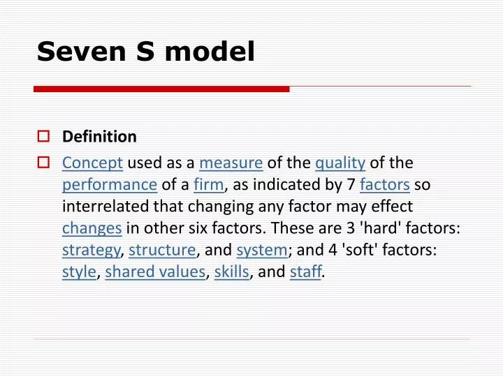 seven s model