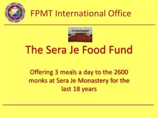 The Sera Je Food Fund