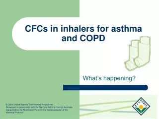 CFCs in inhalers for asthma and COPD