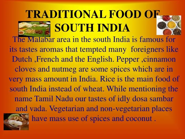 traditional food of south india