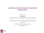 LEARNING FROM STUDENT PLAGIARISM COMPLAINTS - slide 1