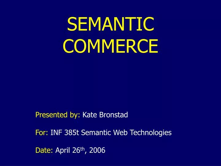 semantic commerce
