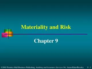 Materiality and Risk