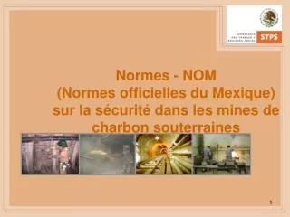 Normes - NOM (Normes officielles du Mexique) sur la sécurité dans les mines de charbon souterraines