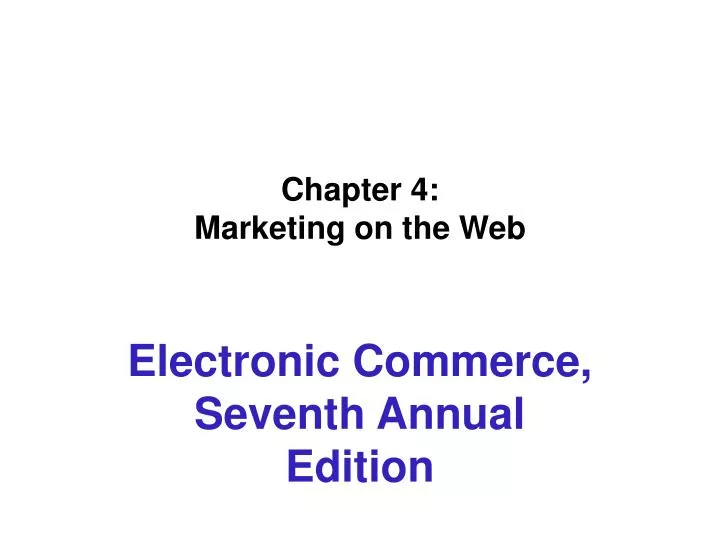 chapter 4 marketing on the web