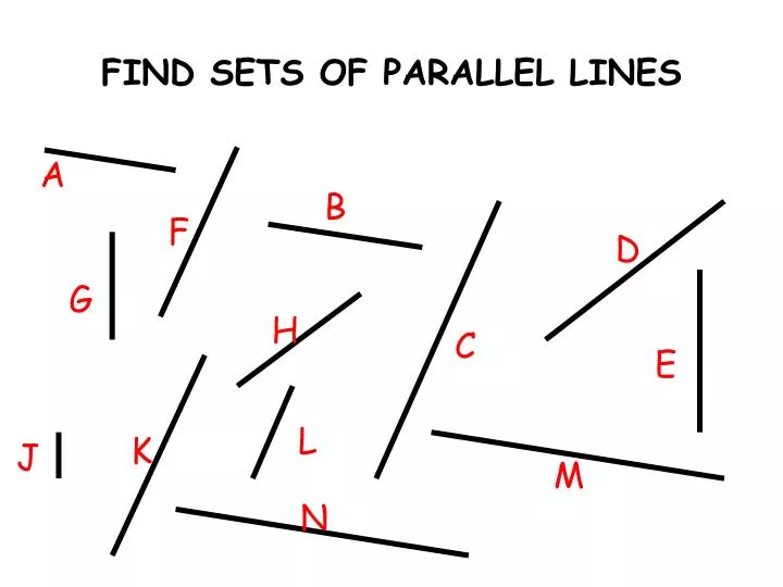 find sets of parallel lines