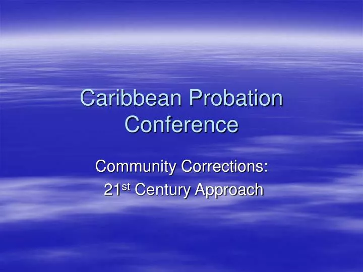 caribbean probation conference