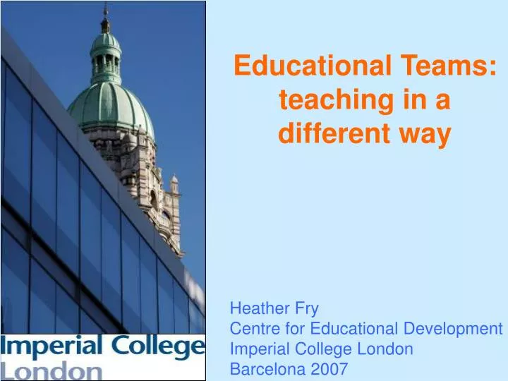 educational teams teaching in a different way