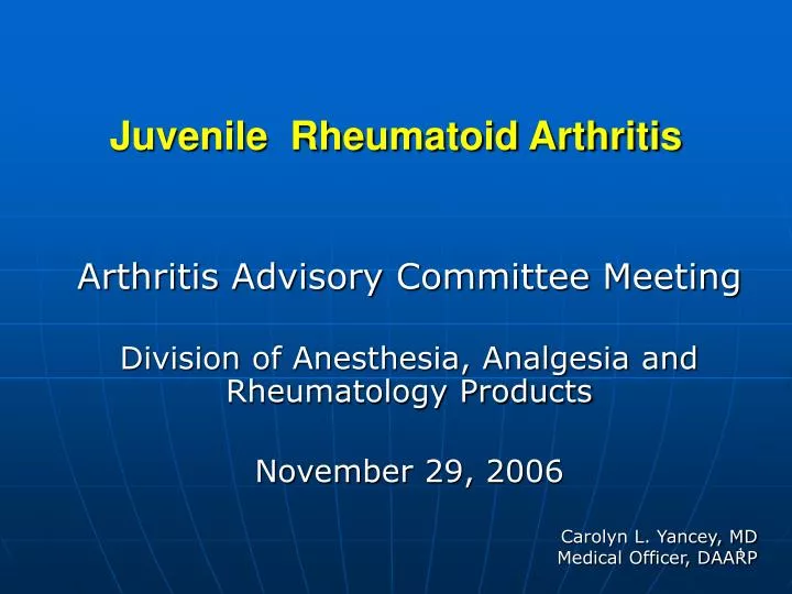 juvenile rheumatoid arthritis