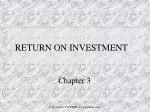 RETURN ON INVESTMENT - slide 1