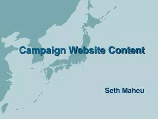 Campaign Website Content