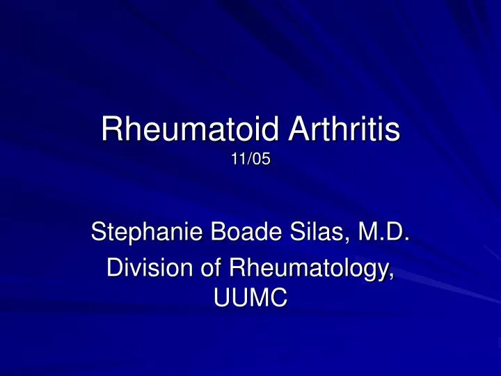 rheumatoid arthritis 11 05
