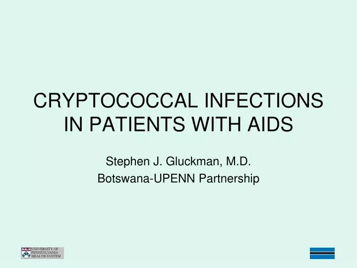 cryptococcal infections in patients with aids