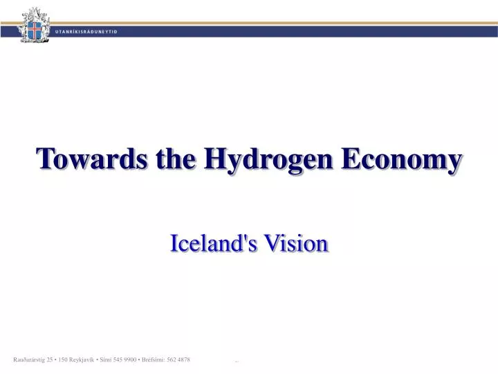 towards the hydrogen economy