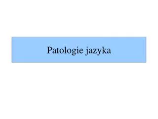 Patologie jazyka
