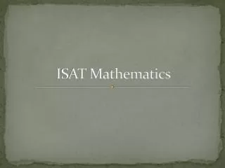 ISAT Mathematics