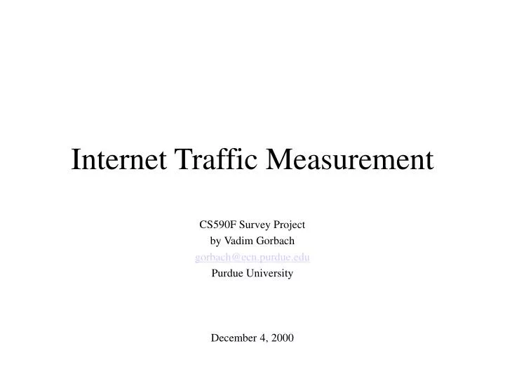 internet traffic measurement