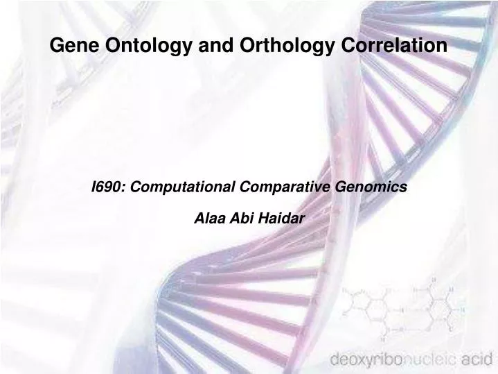 i690 computational comparative genomics alaa abi haidar