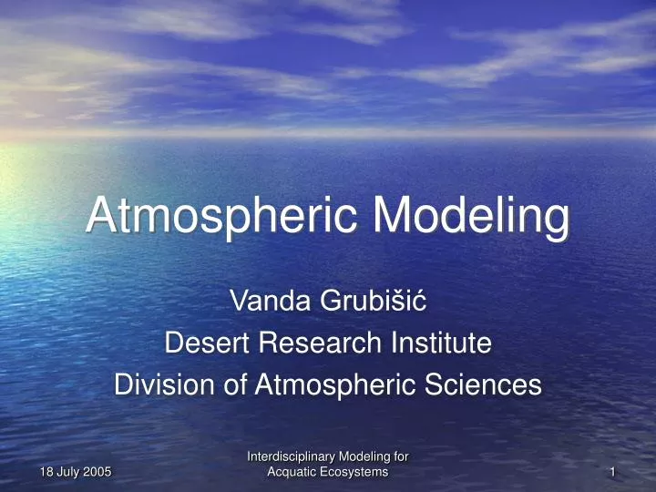 atmospheric modeling
