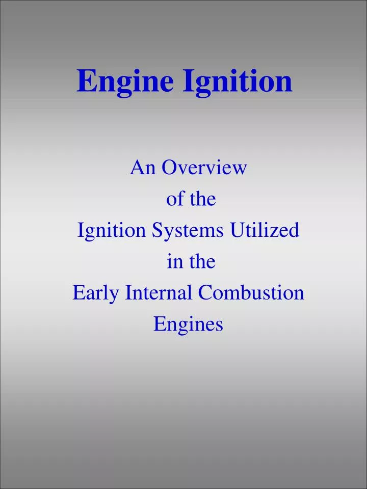 engine ignition