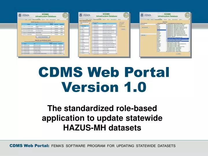 cdms web portal version 1 0
