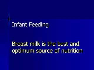 Infant Feeding