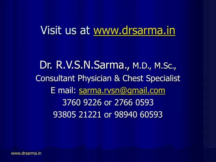 visit us at www drsarma in