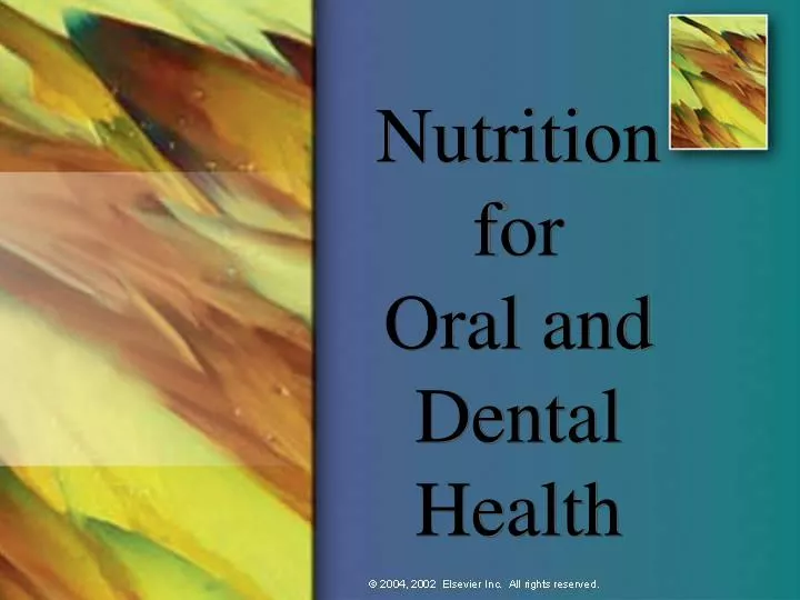nutrition for oral and dental health